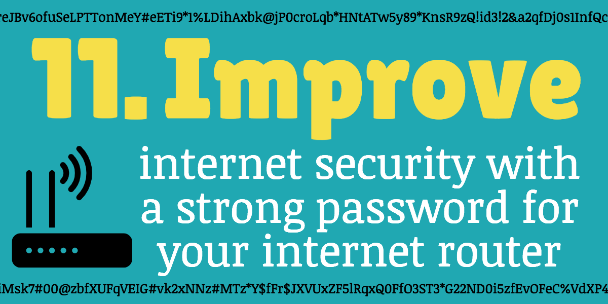 improve internet security with a strong password for your wifi router